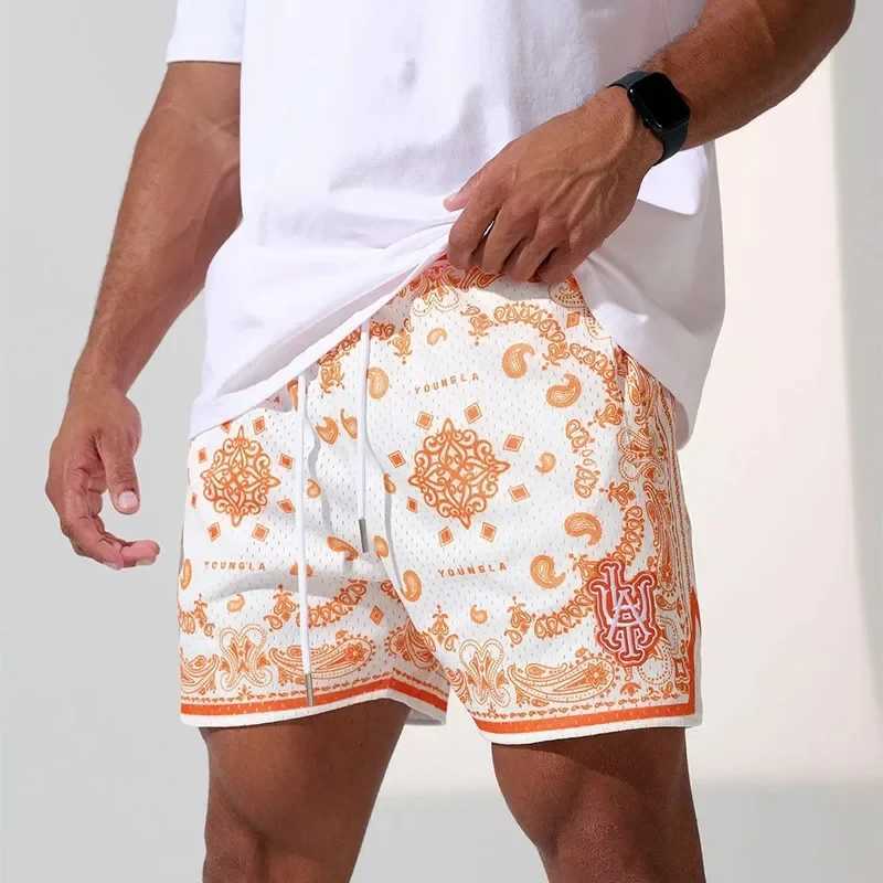 Mesh New Mens 2025 Gym Running Fashion Fitness Quick Dry Breathable Drawstring Loose Decal Casual Shorts X250528
