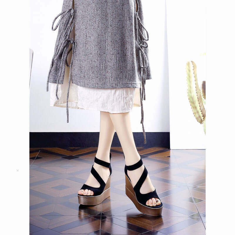 Platform Heels Wedge Fashion Sandals New Spring Summer Thick Versatile Roman Shoes Waterproof Platform High Heels For Women Block High Heels Wedge sho