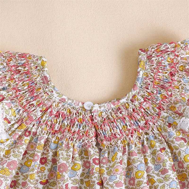 Summer Outfit Toddler Baby Girl Floral Dress Ruffle Sleeveless Dresses Tunic Dress Summer Sundress Girls Casual Dress X250528