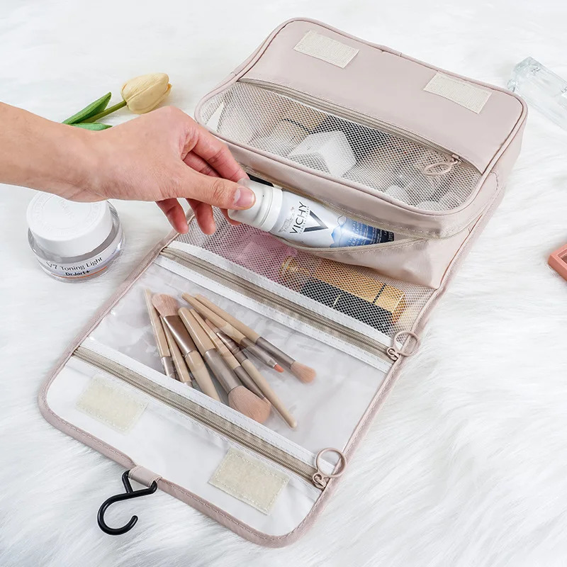 High Quality Cosmetic bag travel portable large-capacity hook wash bag multifunctional portable cosmetic storage finishing bag 250528