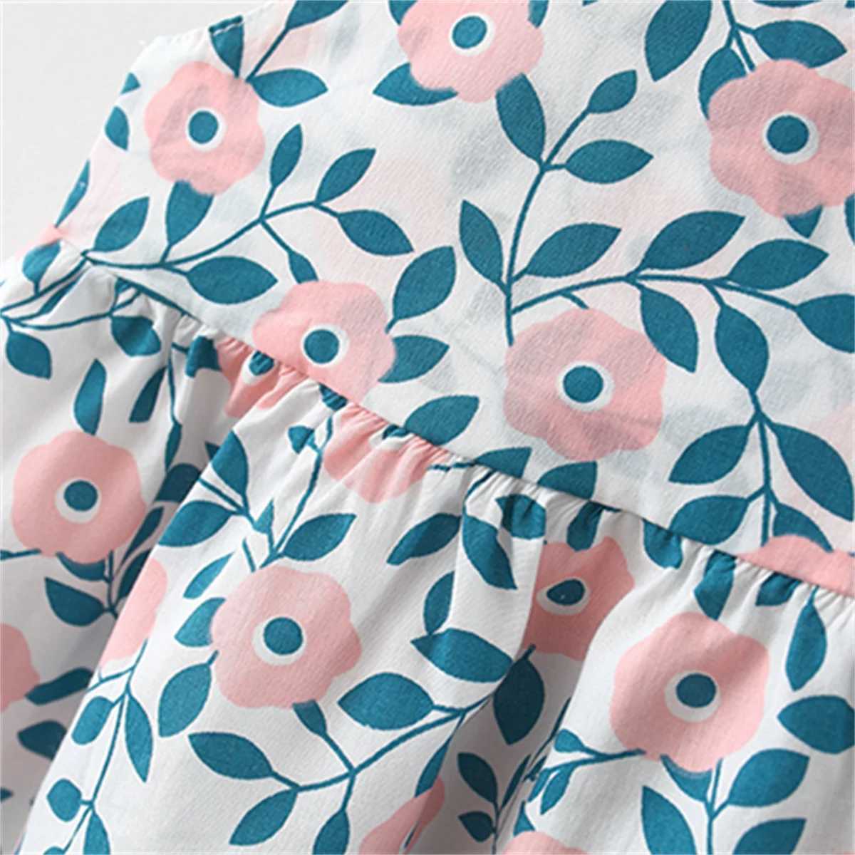 2-Piece Baby Suspender Dress+Sun Hat GirlS Leaf Print Bow Sleeveless Cotton Beach Skirt ChildrenS Aesthetic Daily Clothes X250528