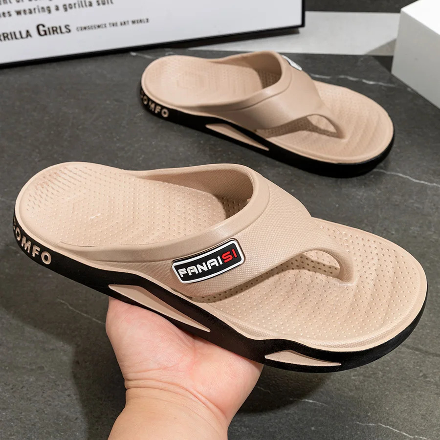 Summer Mens Slippers Fashion Indoor Bathroom Anti-slip Anti-odor Soft Sole Couple Sandals Comfort Outdoor Beach Flip Flops 250526
