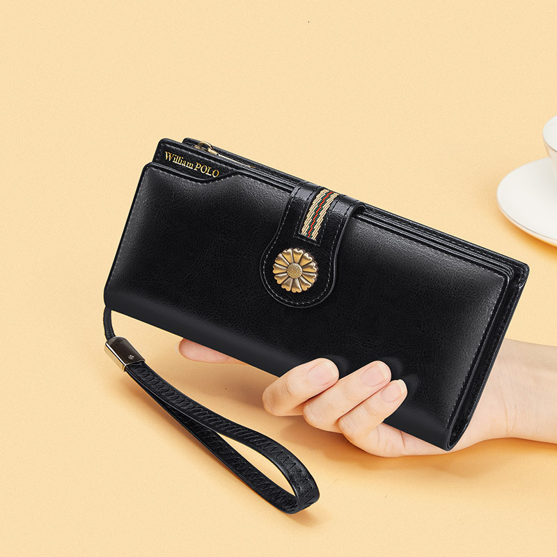 Free Shipping Designer Wallet Genuine Leather Handbag Fashionable, High-quality Exquisite Top-level Cowhide Women's Card Bag Phone Bag Coin Bag