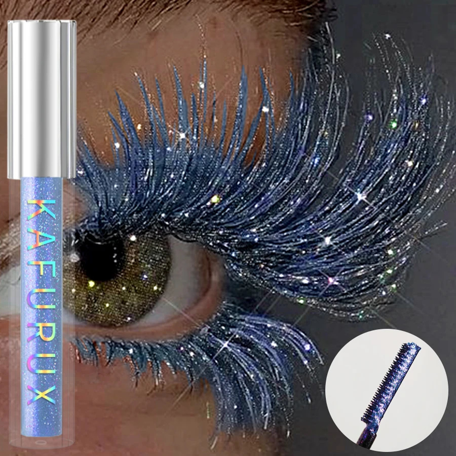 1pc Diamond Shine Waterproof Volume Curl Mascara Glitter Snow EffectSmudge-proof Eye Makeup for All Skin Types Women Cosmetics 250523