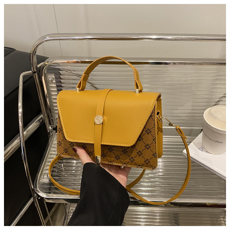 Luxury Brand Designer Bag Single Shoulder Crossbody Small Square 2025 New Product Simple Temperament Splicing Large Capacity Casual Popular Hand-Held 