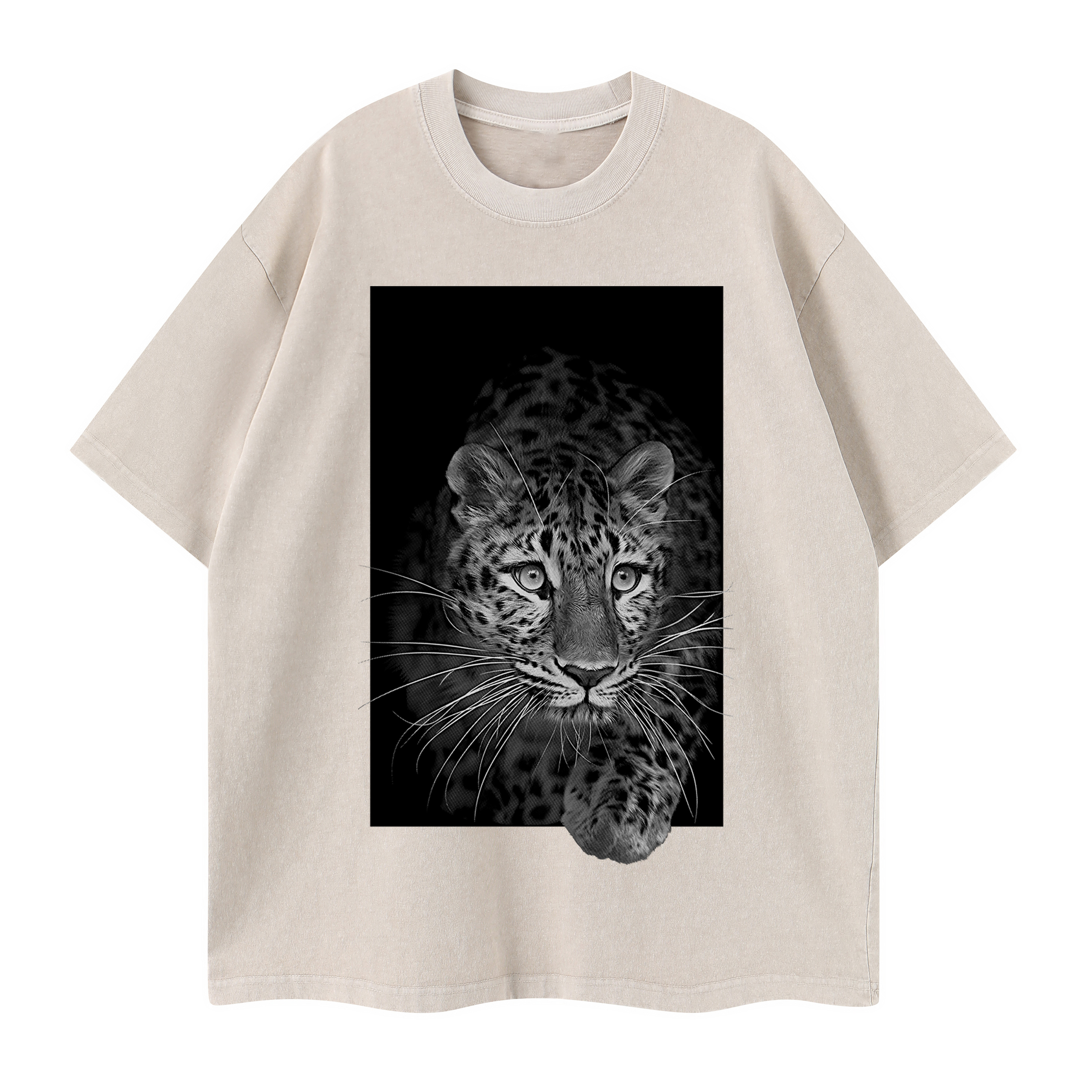 T-shirt men's top designer cotton T-shirt Hot stamping leopard short sleeved clothing high-quality fashionable T-shirt