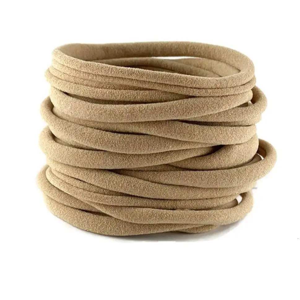 100Pcs/Lot Baby Girl DIY Stretchy Skinny Nylon Girl Elastic Supper Soft Headband Baby Accessories Infant Headwear Baby Items 250528
