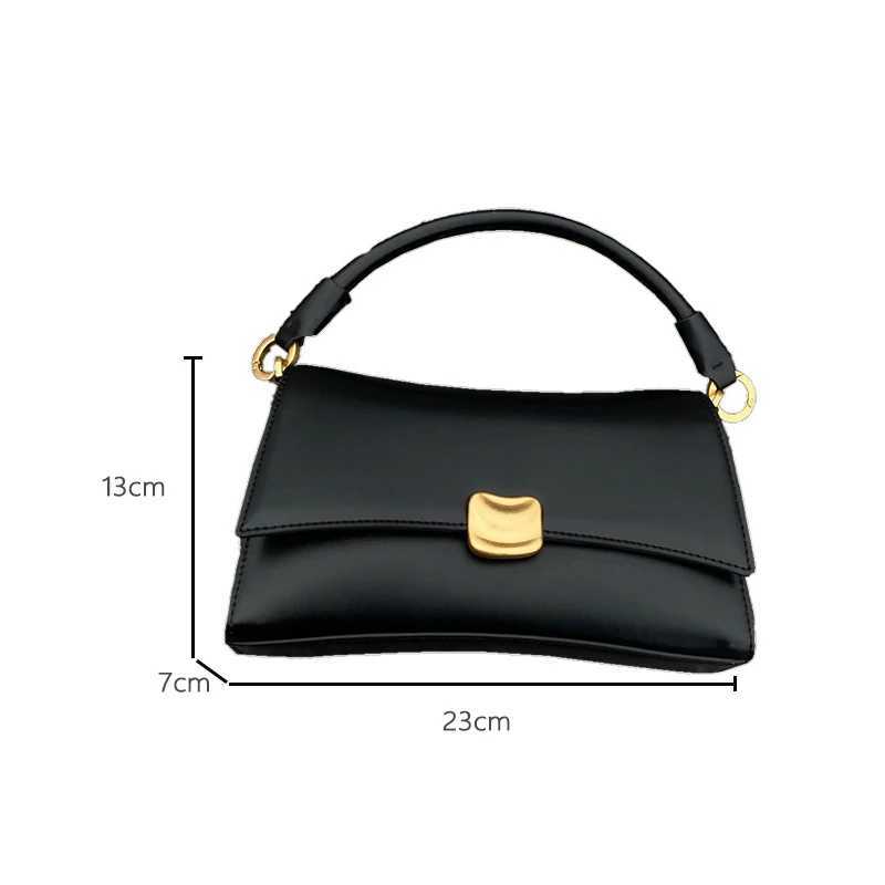 Black Flap Lock Handbags Women PU Leather Top-Handle Messenger Bag Casual Female Crossbody Bag Retro Square Shoulder Bag Purse Y250528