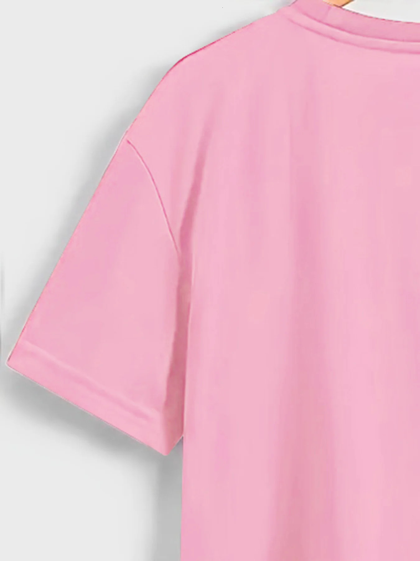 Womens Plus Size TShirt Original n Fashion Pink Bowknot Pattern Printed Casual Soft Round Neck Short Sleeved Tops 250519