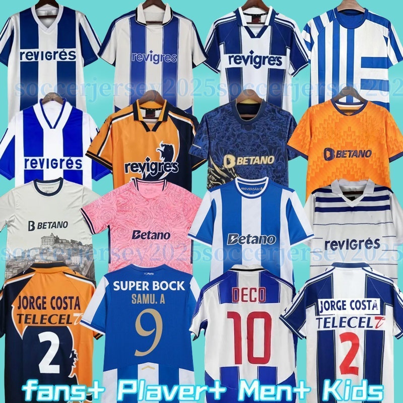 25 26 85 86 94 95 97 98 99 Porto Retro Soccer Jerseys 01 03 04 Cup Final home away Men MACIEL DECO finals Vintage maillots de Football Shirt McCARTHY DERLEI classic Uniform