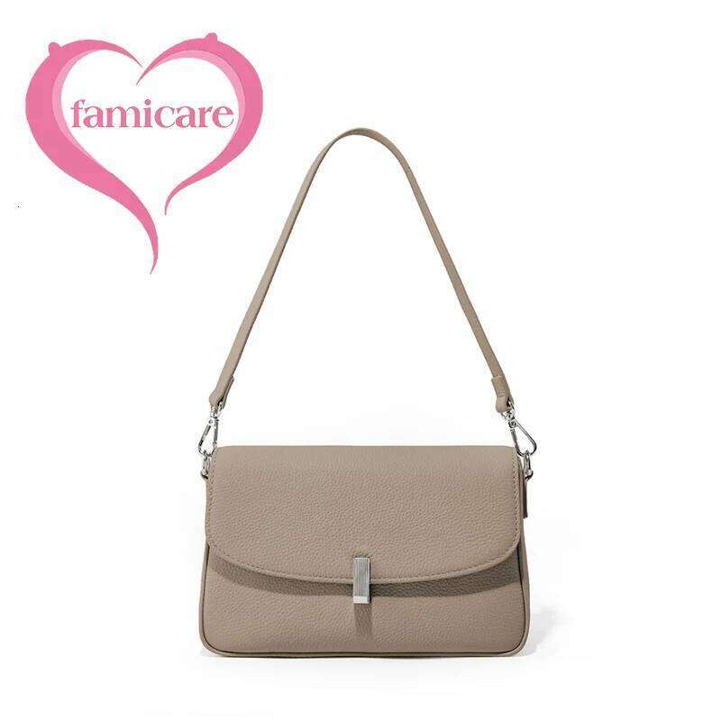 2024 New Women Lady Fashion Box Unerarm Shoulder Bag Female Genuine Leather Stylish Crossbody Messenger Sier Hardwawre