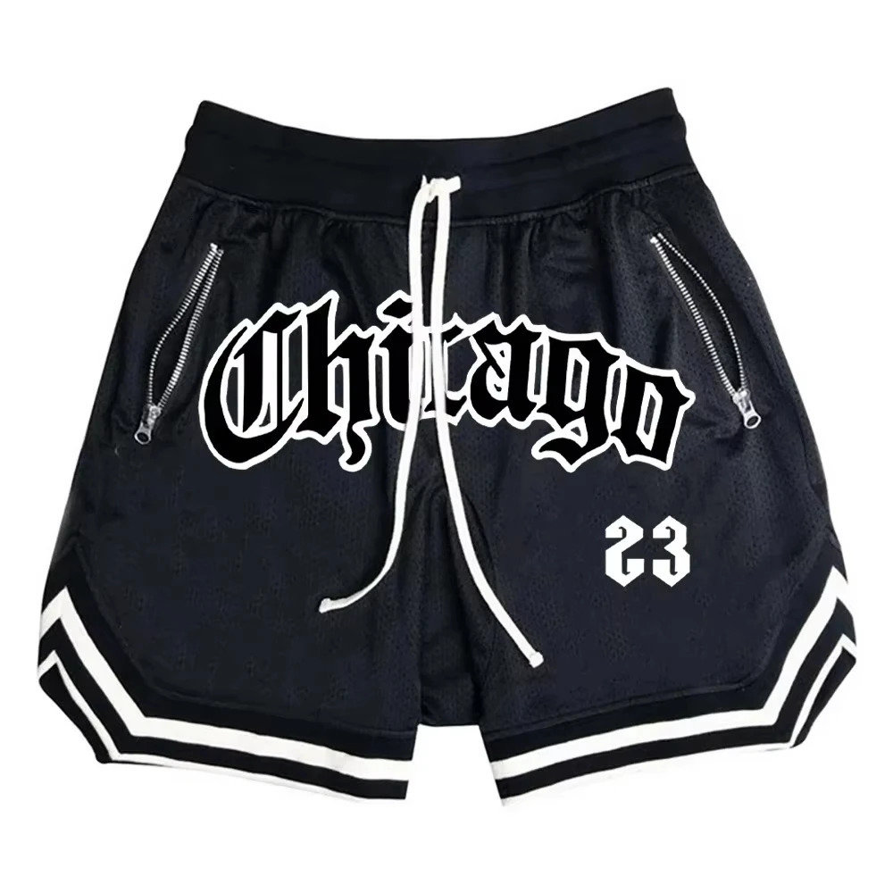 Summer Mens Sports Shorts Men Mesh Basketball Training Running Casual Classic Floral Printed Shorts Loose Sports Beach Shorts 250523