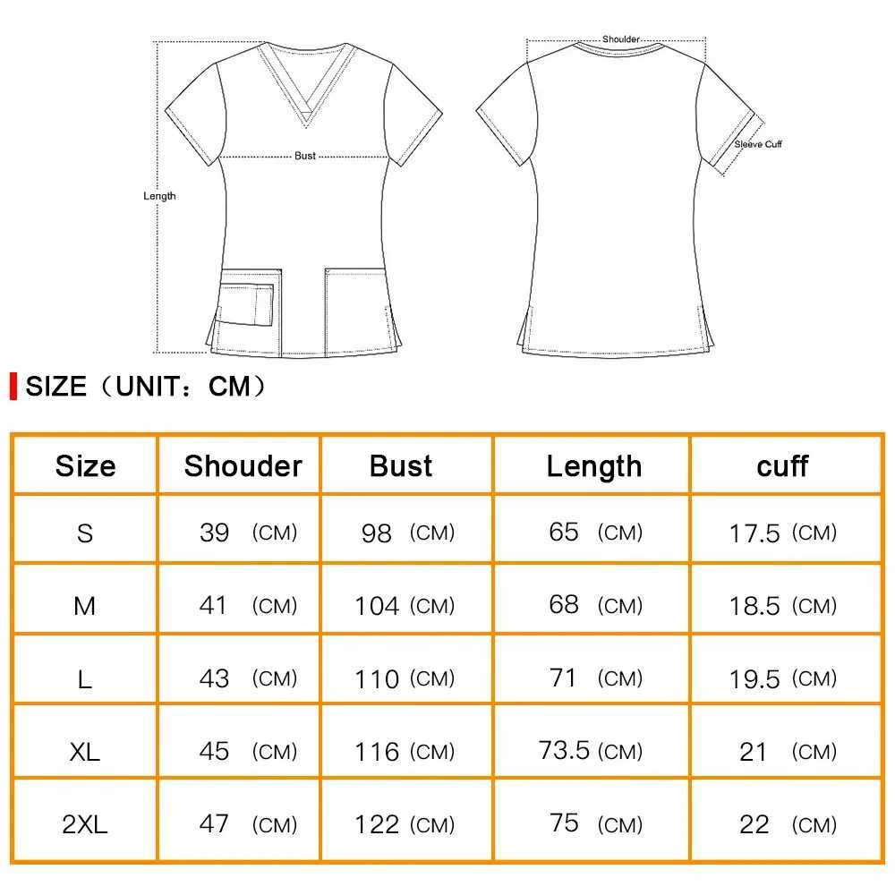 High Cartoon print surgical uniforms pharmacy hospital nurse scrubs tops breathable beauty sn dentistry pet doctor overalls X250528
