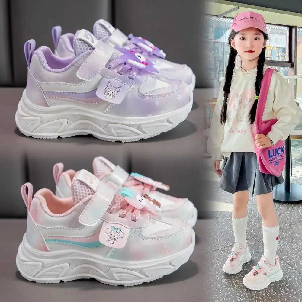 Sanrio Kawaii Sanrio Hello Kitty Kuromi Girls Casual Shoes Hot New Style Spring Autumn Kids Sneakers My Melody Anime Dad Sports Shoes XJ250527
