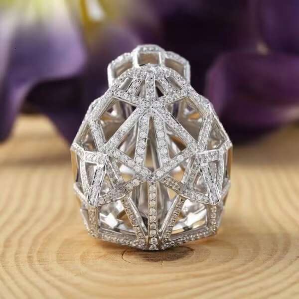 Iced Out Green Eyed Moissanite Diamond Unique Panther Ring Men 925 Sterling Silver Casual Rings for Men Hand Ring Set