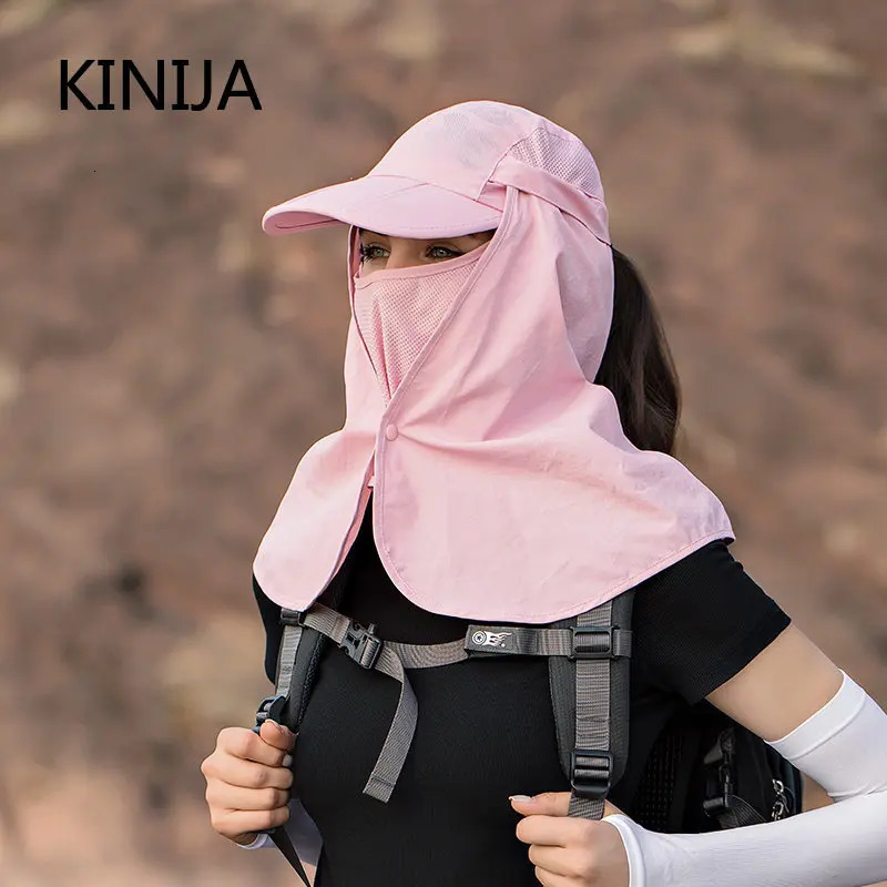 Foldable Quick Drying Waterproof 360° Visor Hat UV Protection Baseball Cap Men Shawl Sun Hats Women Dual Use Fishing Hiking Cap 250523
