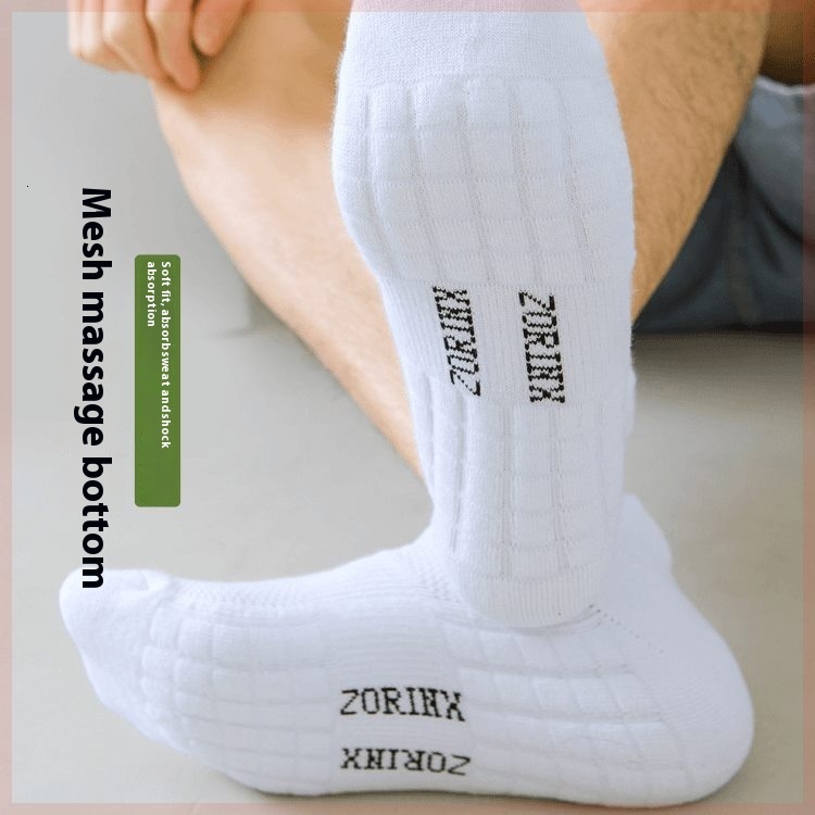 Men's Short Summer Breathable Mesh Boat Terry Thickened Towel Bottom Sports Professional Running Socks