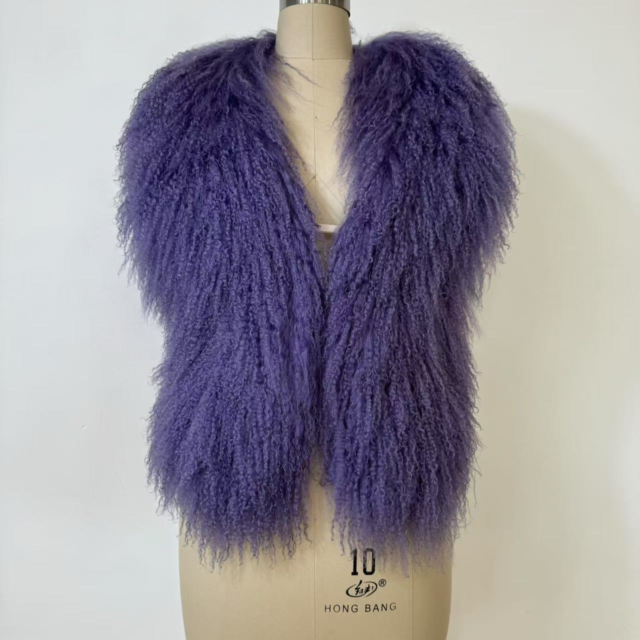 2025 Spring/Summer New Fur Vest Real Mongolian Sheep Sexy Large Open Back Hanging Neck Top Mongolian Fur Top Fur Coat