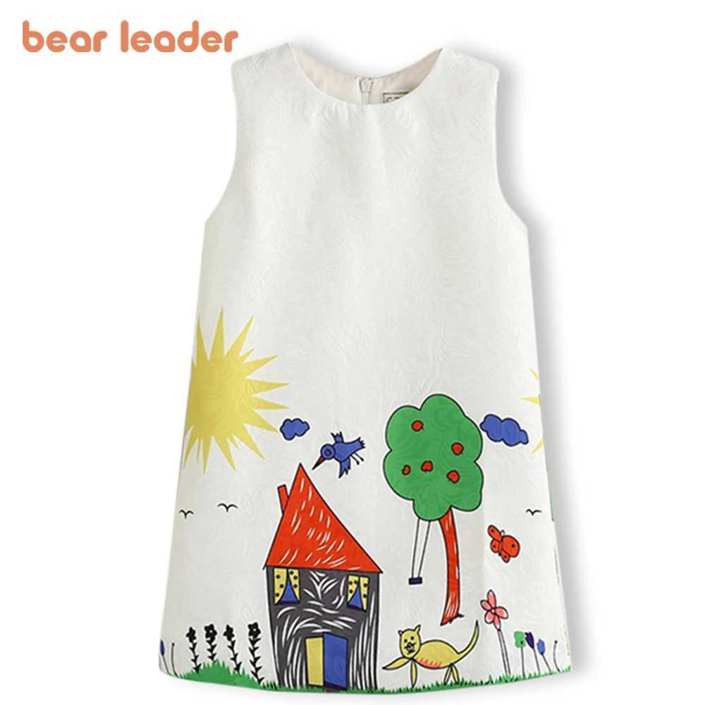 Bear Leader Summer Girls Dresses New Brand Spring Princess Dress Kids Clothes Graffiti Print Design for Baby Girls Clothes 3-8Y X250528