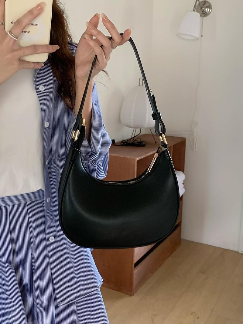Spring Summer New Underarm Bag Half Moon Bag fashion Simple Multi functional Shoulder Bag Texture Rectangular Bag fashion Designer Women s Crossbody B