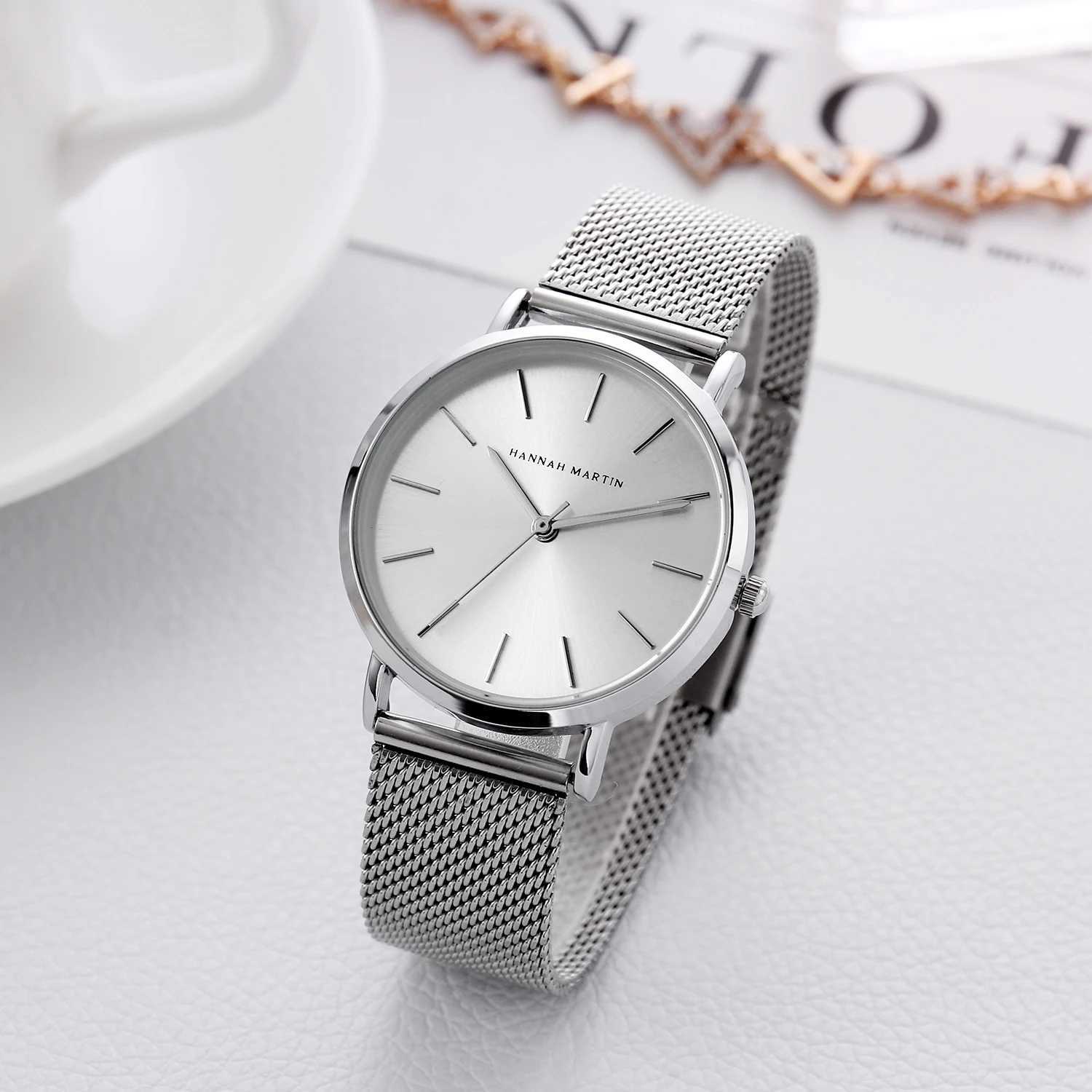 Hannah Martin Luxury Brand Quartz Watch Life Waterproof Women Watch Fashion Women Classic Simple Design Clock Gifts Womens Watch XJ250527