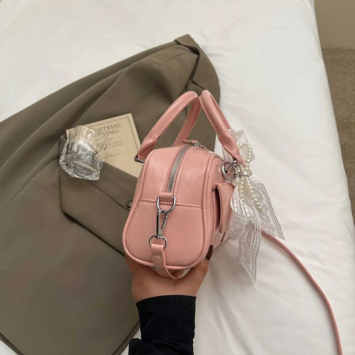 Ladies Crossbody Bag Fashion Everything Popular Casual Sweet Lace Ballet Style Design Sense of Spring and Summer New Shoulder Bag Y250528