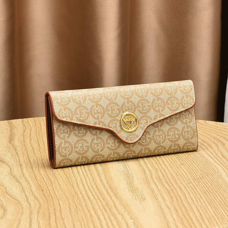 Free Shipping Designer Wallet 2025 New Fashionable Women's Handbag Multi Functional Retro Zero Wallet Long Luxury Printed Card Bag