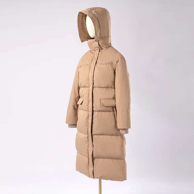 K1867L women's clothing winter 90% white Duck down coats Long hooded Puffer jackets Detachable cap