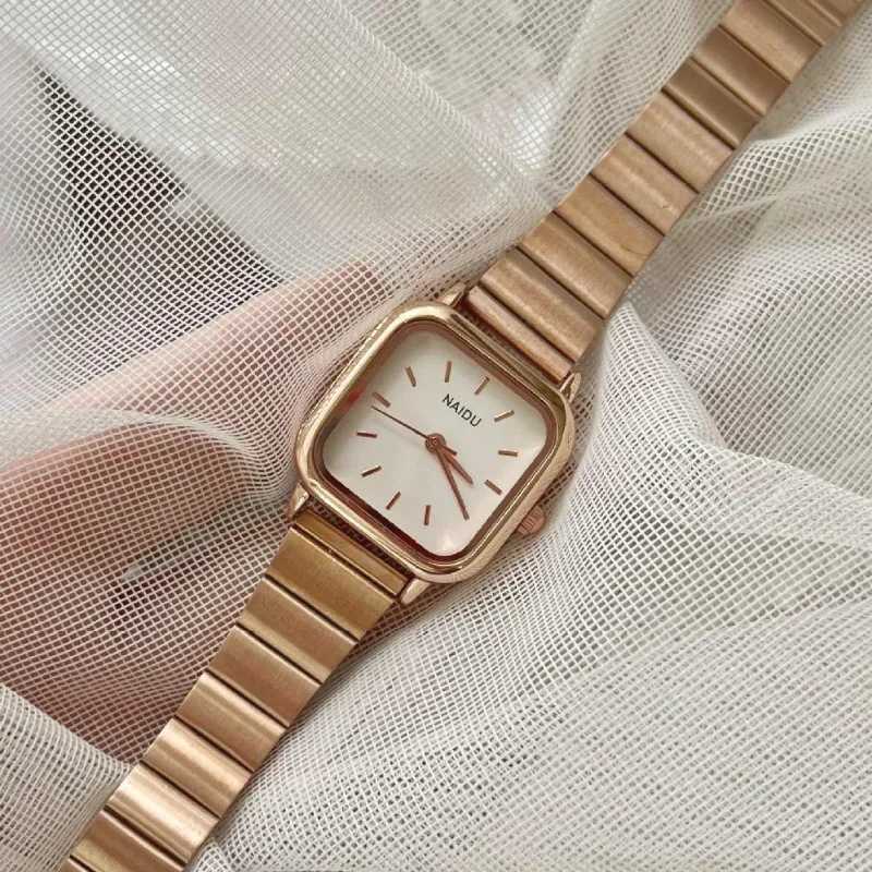 Brand Women Stainless Steel Strap Quartz Watch Square Dial Casual Fashion Wristwatch Reloj Mujer Montre Femme Dropshipping XJ250527