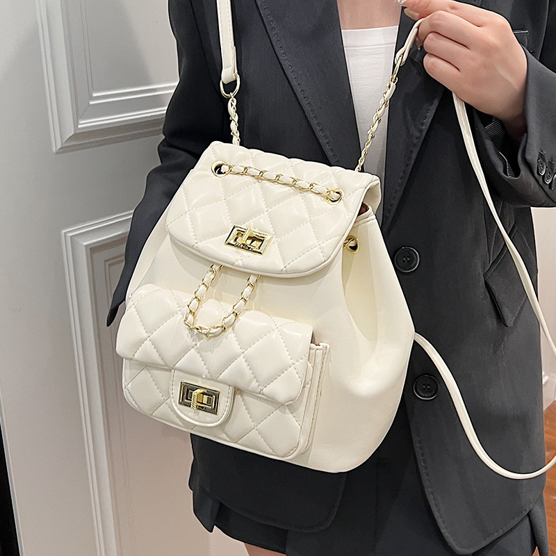 Free Shipping Designer Bag Summer Super Hot Niche Embroidered Thread Women's 2025 New Versatile Chain Exquisite Mini Backpack