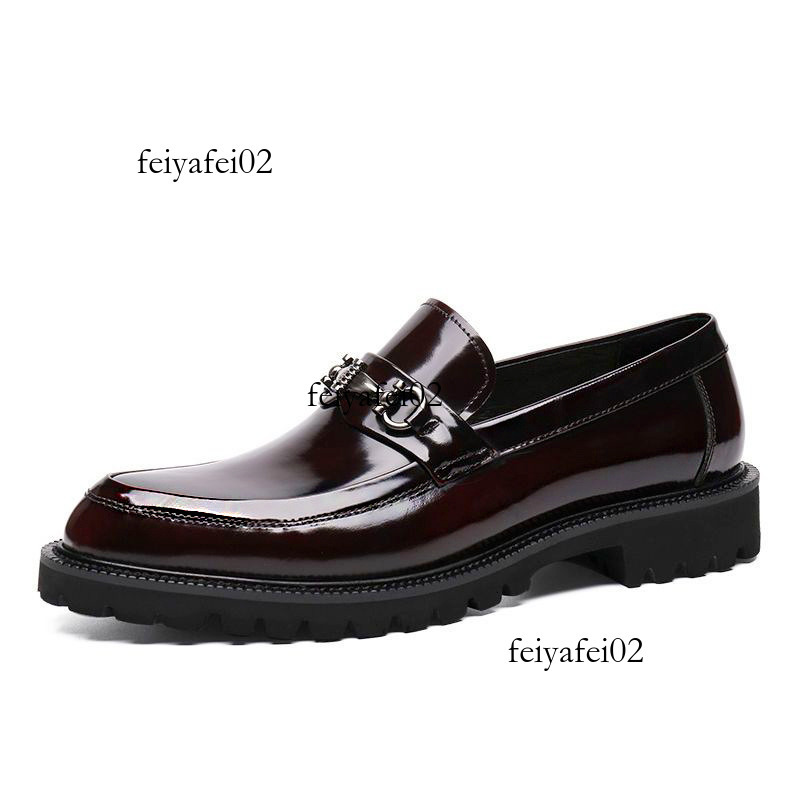 Designer shoes HPIOPL Slip-On 5507 Ma Jie Buckle Loafers Polished Men's Leather Shoes 69
