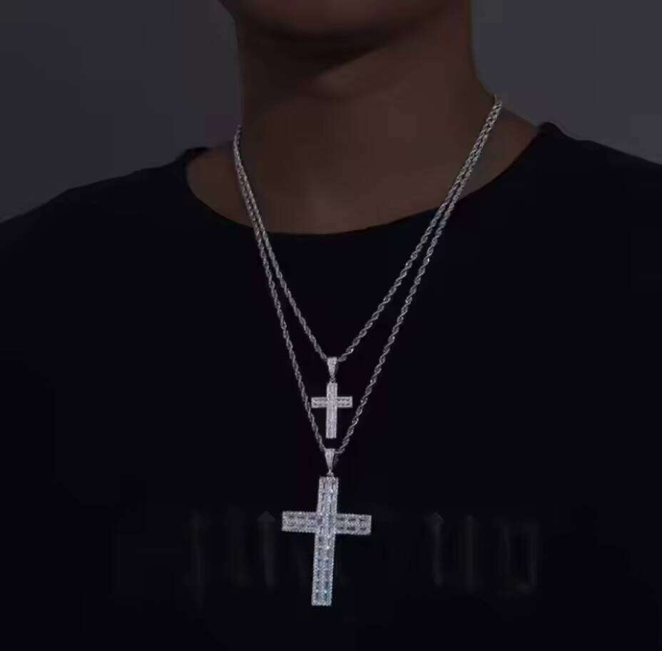 LinYin Fashion Hot Selling Sterling Sier Moissanite Pendant Necklace Hiphop