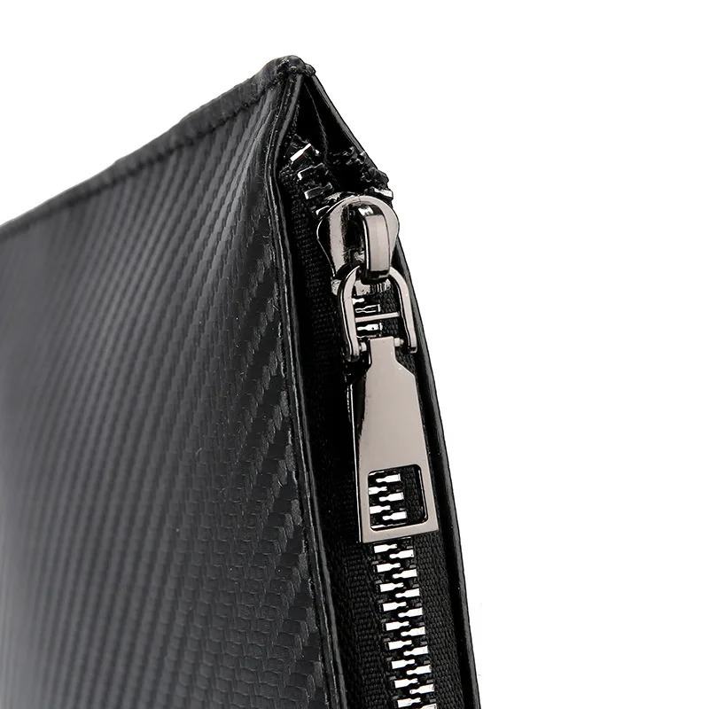 Mens Solid Leather Clutch Bag Business Wrist Strap Envelope Bag Stripe Clutch Evening Bag Male Clutches Handbag Fashion 250526