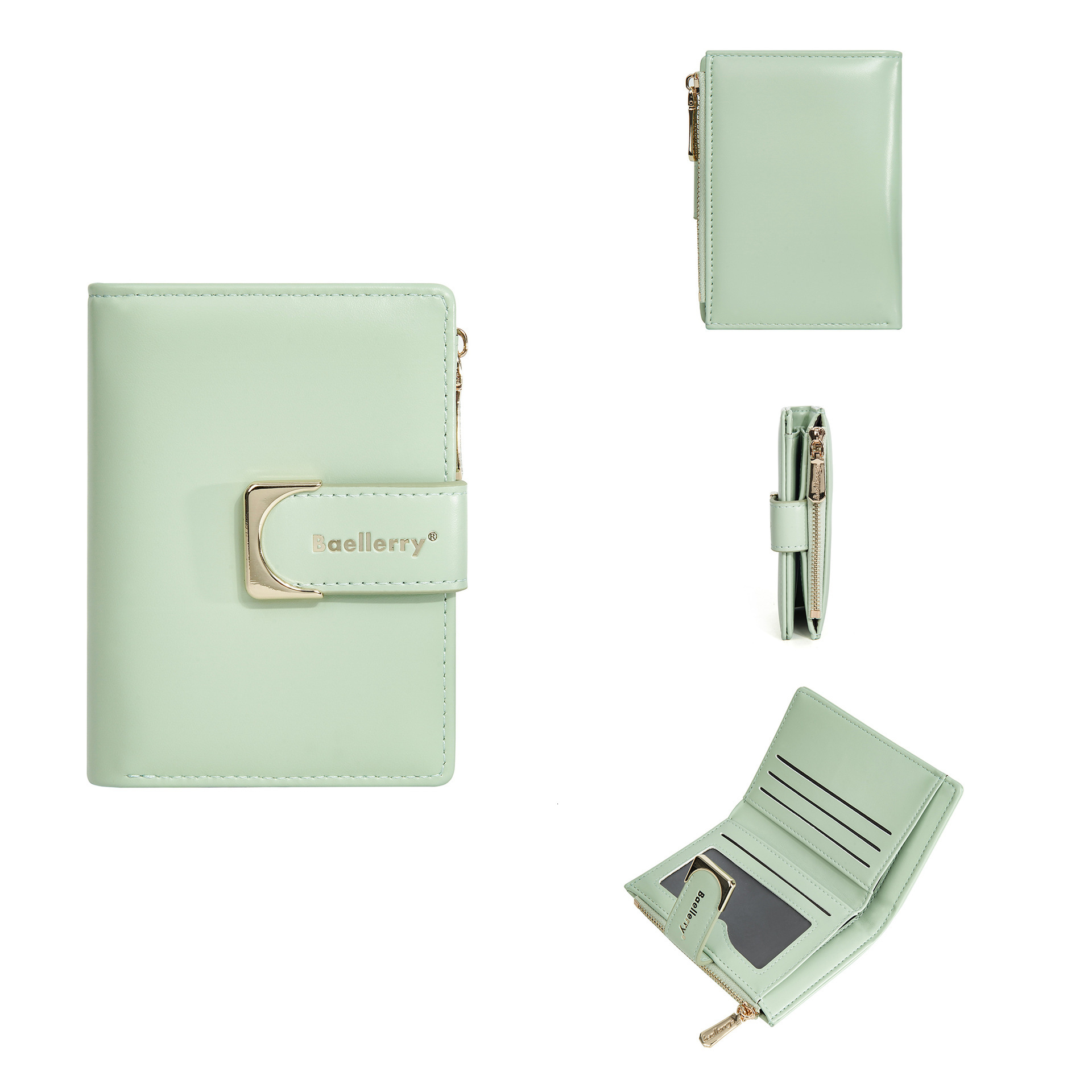 Free Shipping Designer Women's Wallet Fashion Ins Exquisite Short Buckle Multi Slot Change Bag Card Bag Wallet High-quality ID Card Bag
