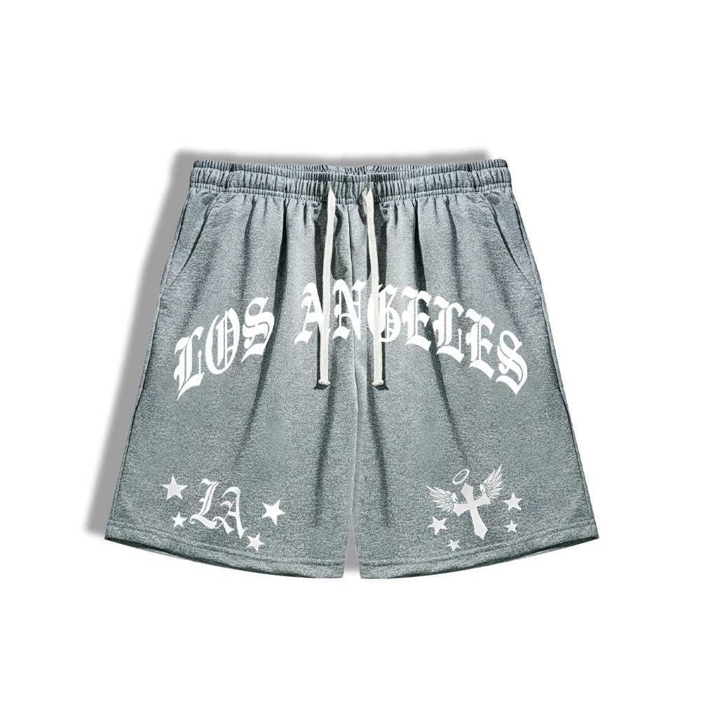 Summer Mens Loose Fit Casual Shorts Letter Graphic Printed Drawstring Waist Shorts Gym Training Jogging Casual Shorts X250528