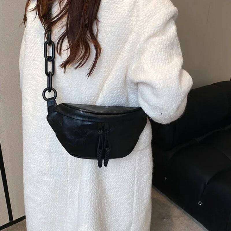 Soft Leather Waist Bag Ladies Fanny Pack High Quality Shoulder Belt Purse Fashion Designer Crossbody Chest Bags