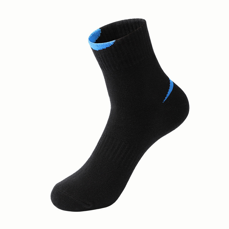Men's Mid-Calf Solid Color Cotton Autumn Winter All-Season Sports Casual Long Socks