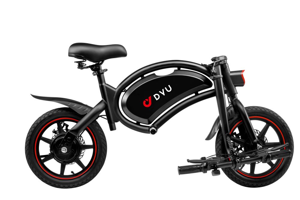 DYU D3F 14 Inch Folding Electric Bike 250W Mini E-City Bike 36V/10AH Adults Lightweight Convenient Bicycle 25km/h Pedal Assist E-Bike 40KM Range