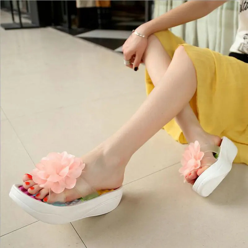 Summer Sandals Wedges Flip Flops Platform Slippers Shoes slippers sandalia Women Sandals Fashion Flower shoes RTG6 250523