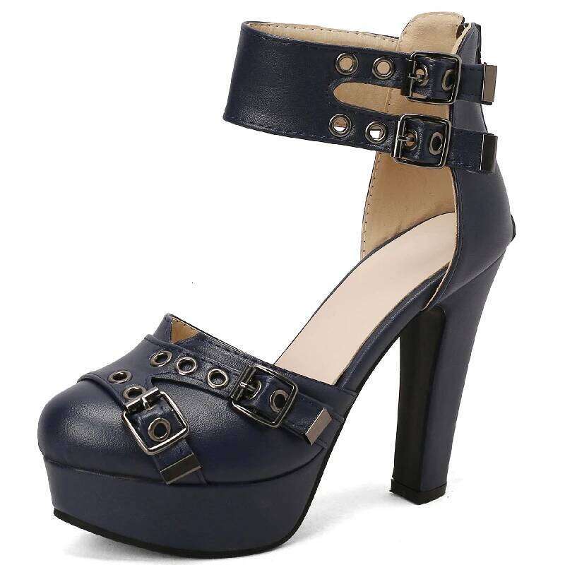 Red Platform High Heels Women's Sandals Summer 2025 Strap Black White Pumps Wedding Fetish Dance Party Shoes Large Size 50