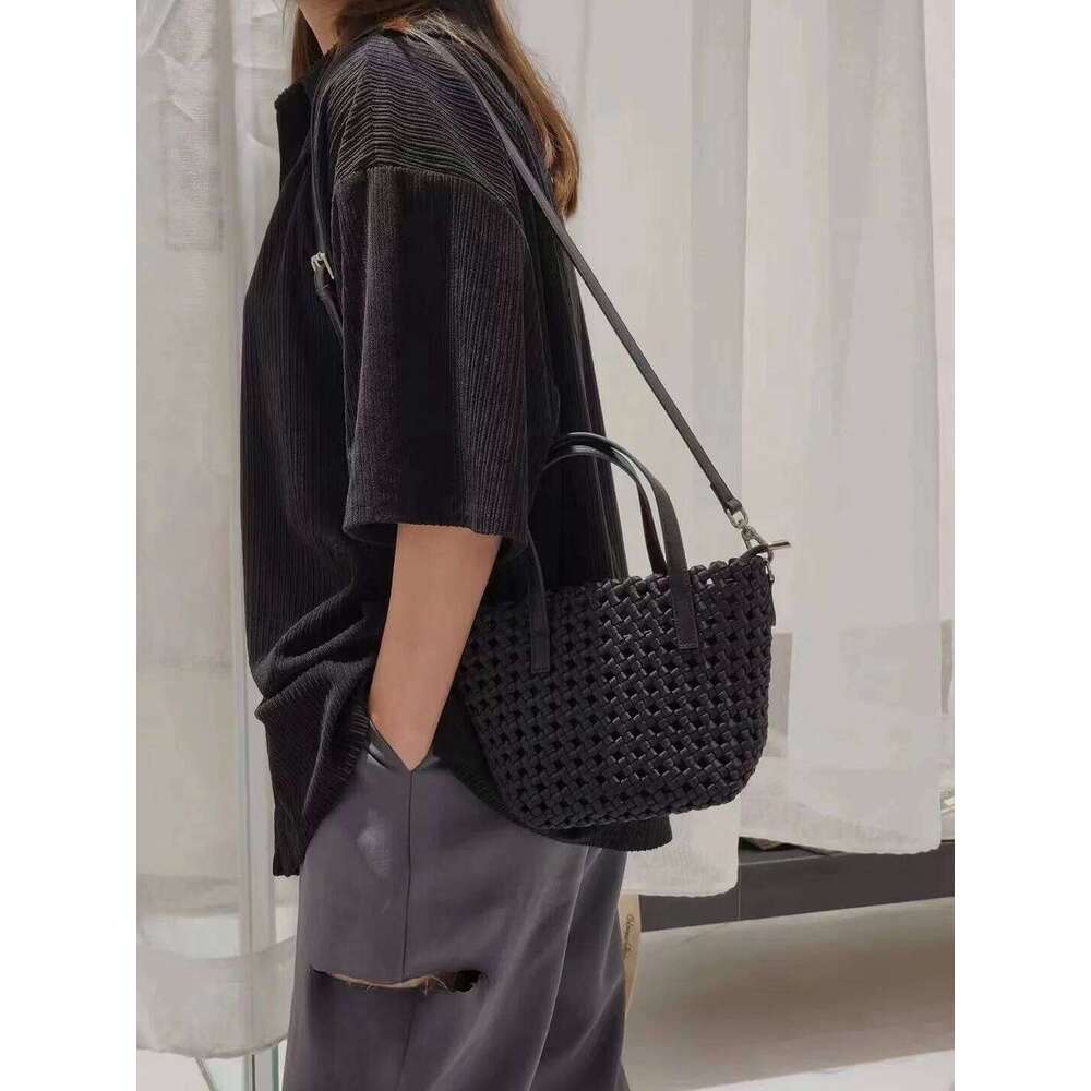 Free Shopping Designer Bag Women's Elegant Cross Polyester Weaving Shoulder Beach Shopping Woven Bucket Bag