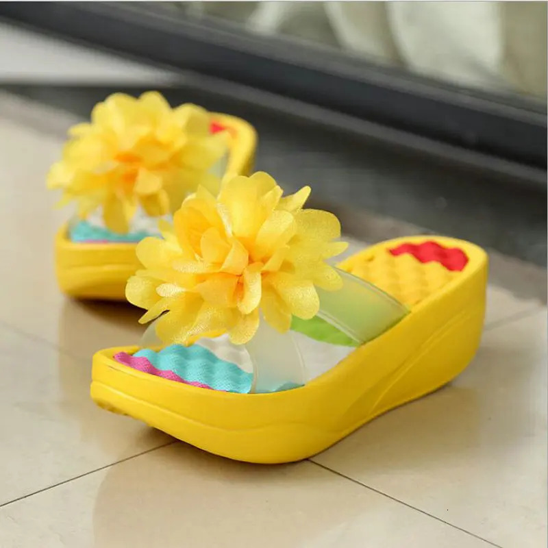 Summer Sandals Wedges Flip Flops Platform Slippers Shoes slippers sandalia Women Sandals Fashion Flower shoes RTG6 250523