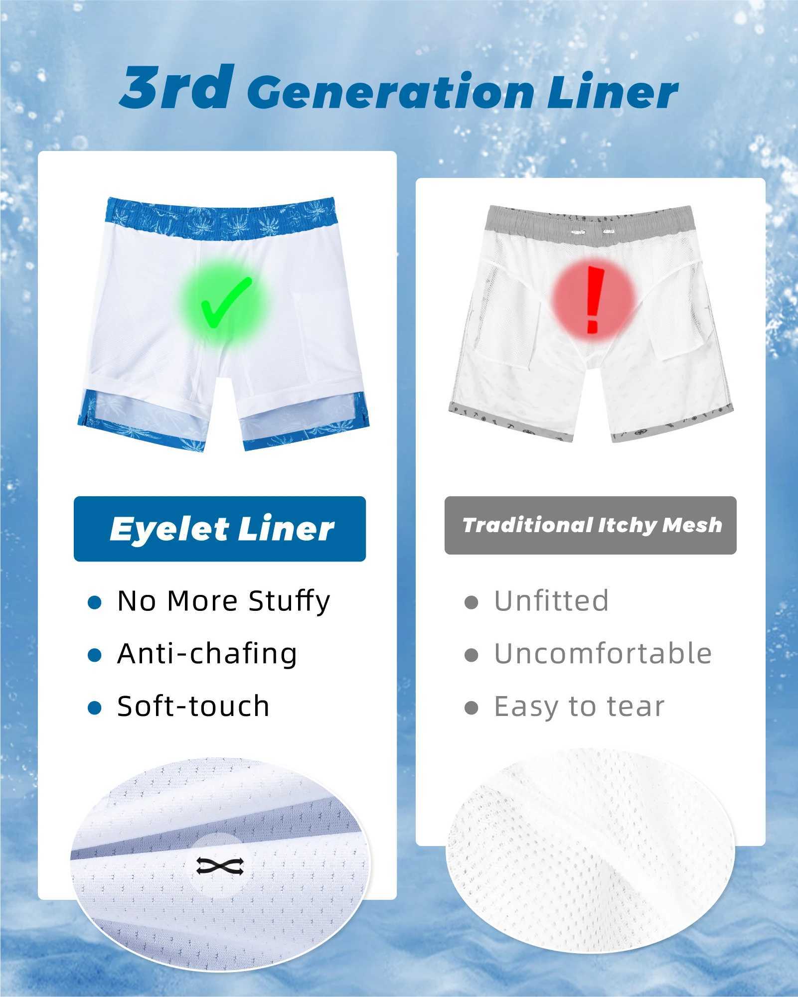 SURF CUZ Mens Swim Trunks with Compression Liner Quick Dry Swim Shorts 7 Swimming Trunks Stretch Bathing Suit Boardshorts X250528