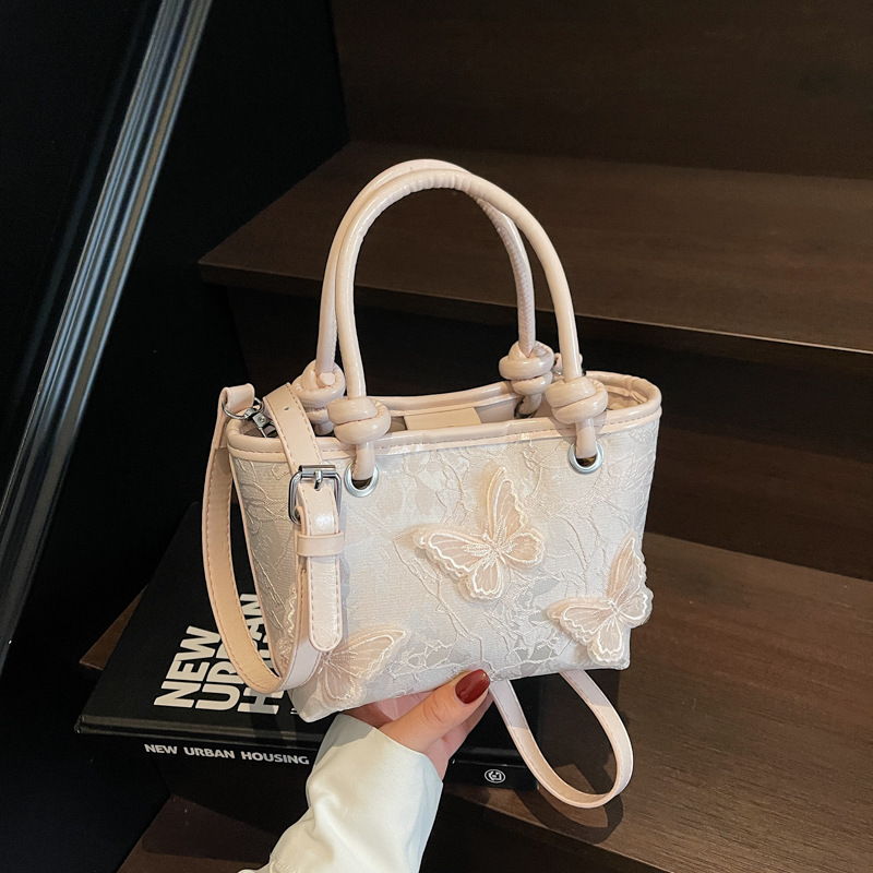 Women's Handbag Free Shipping Designer Bag New Fashion Embroidery Bag 2025 Spring/summer New Chinese Style Lace Bucket Bag Versatile Crossbody Ba