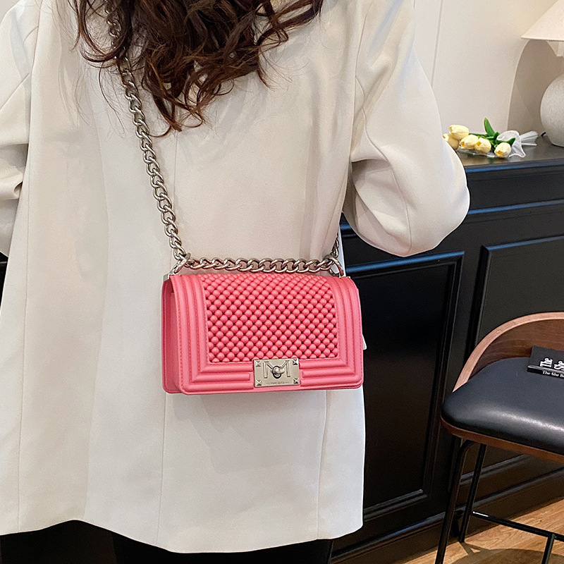 Top Brand High Quality New Small Jelly Bag for Women 2025 New Trendy Fashion Versatile Shoulder Crossbody Bag Stylish Small Square Bag New Free Delive