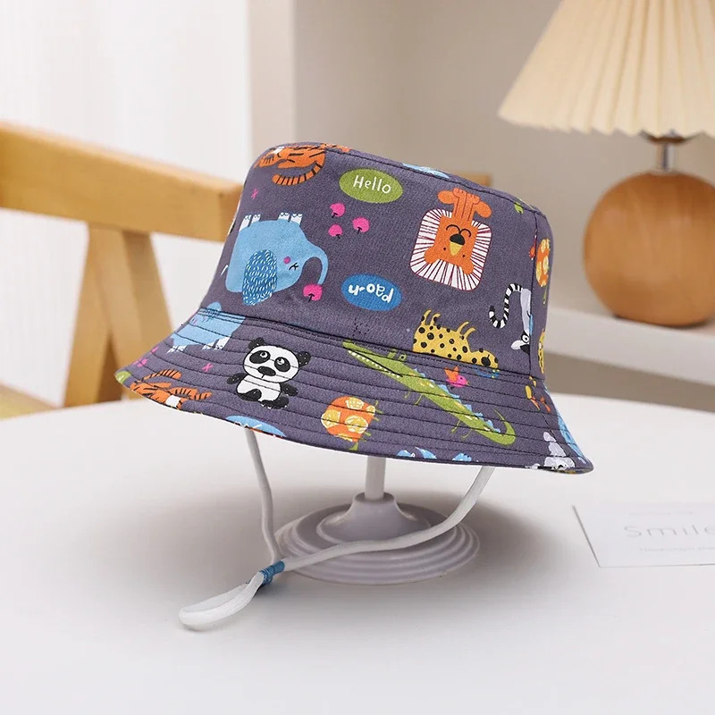 Panama Summer Baby Sun Hat for Girls and Boys Beach Sun Cap Outdoor Children Bucket Hat Cartoon Autumn Kids Fishermans Cap 250528