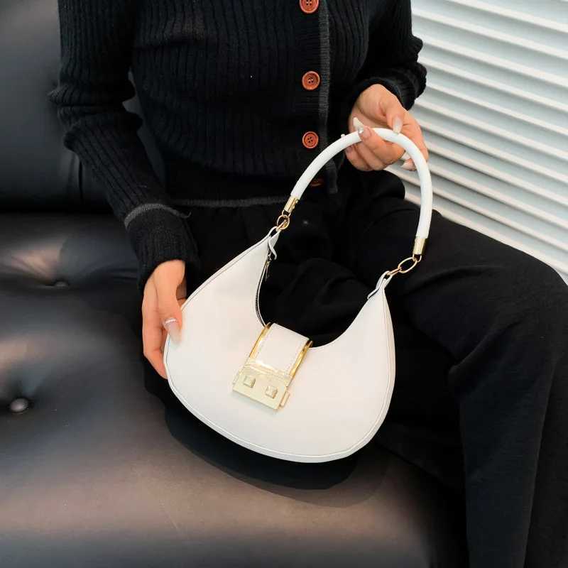 PU Solid Color Single Shoulder Womens Bag Versatile Underarm Bag Y250528