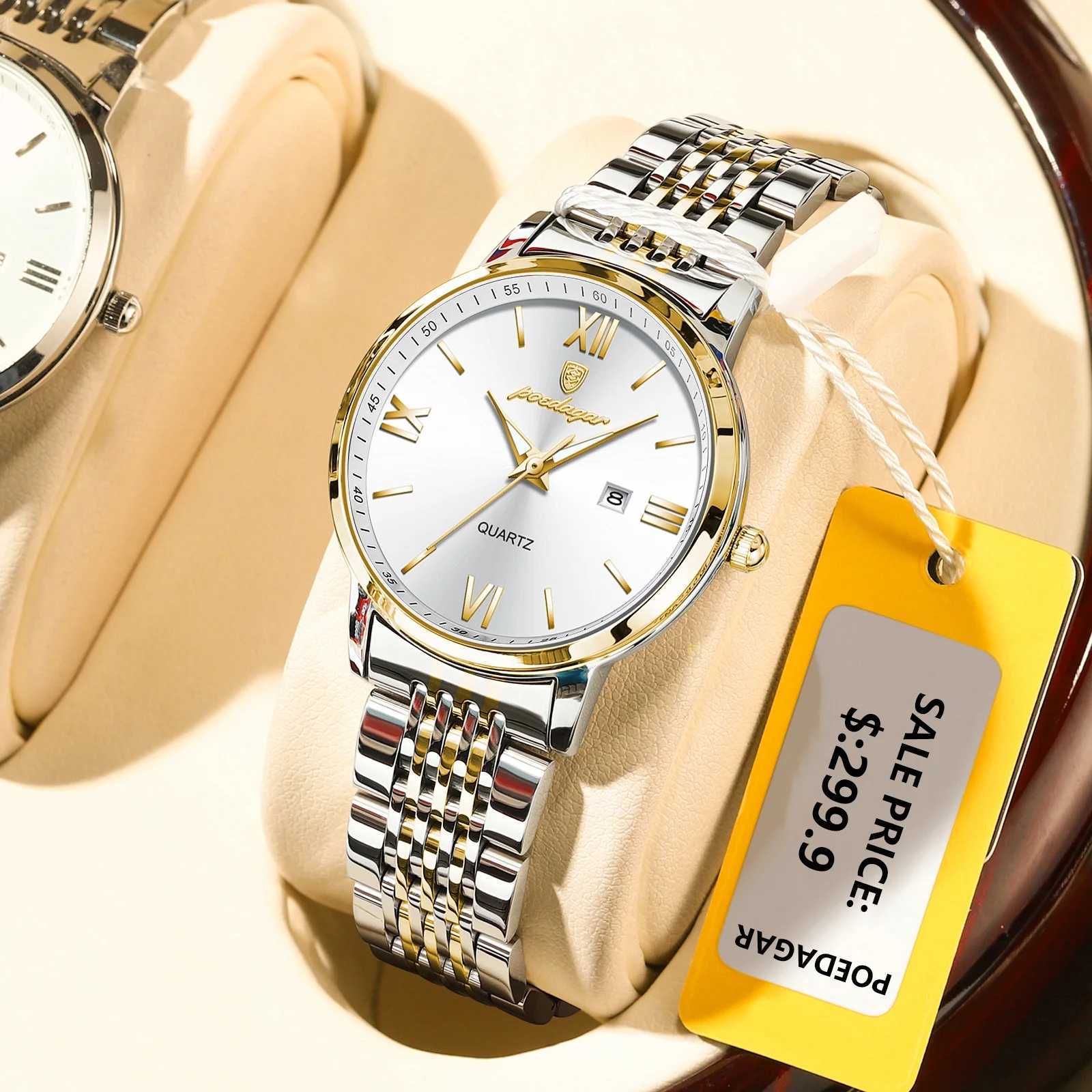 POEDAGAR New Luxury Woman Watch Waterproof Luminous Date Ladies Watch High Quality Stainless Steel Simple Womens Quartz WatchesXJ250527