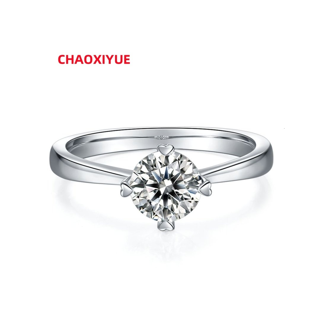 Moissanite Ring Jewellery 925 Sterling Silver Diamond Silver Ring for New Married Womans Finger Moissanite Eternity Ring