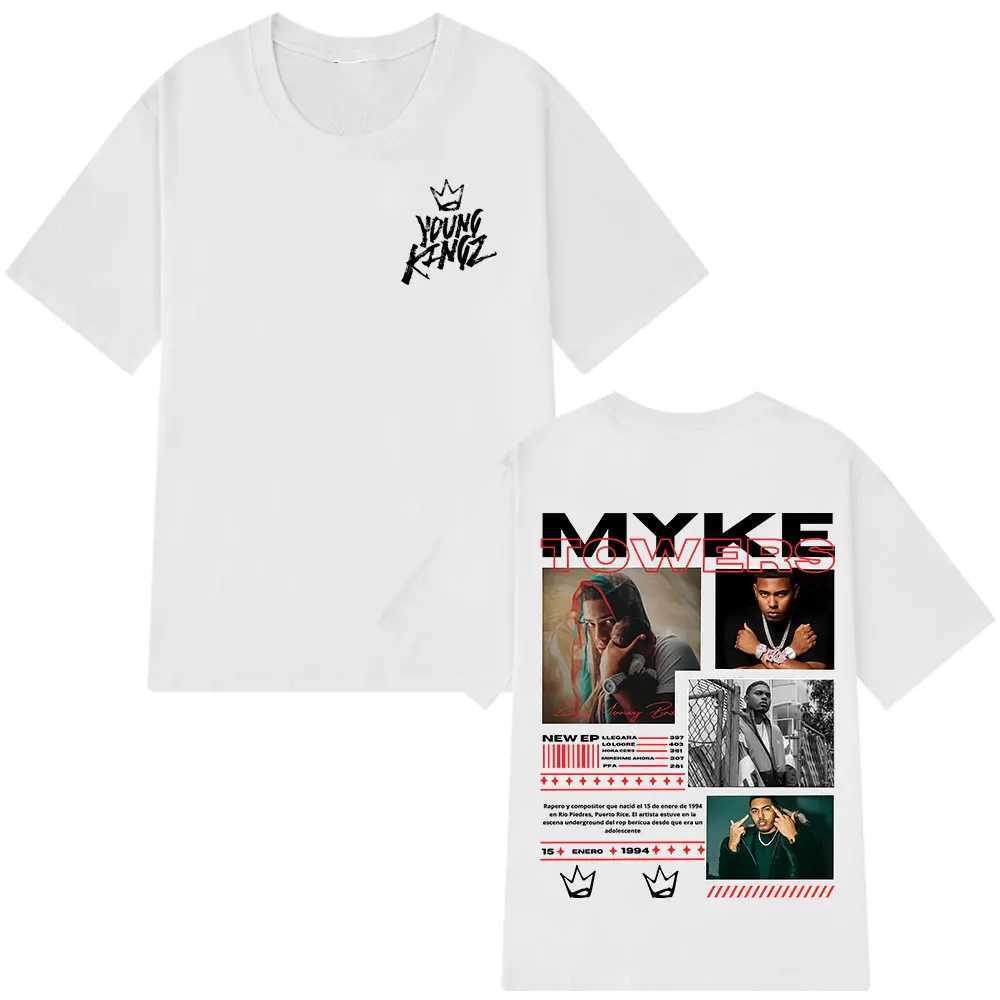 Rapper Myke Towers Graphic T-shirts Men Women Fashion Hip Hop Oversized T Shirt Comfort Cotton Short Slve T-shirt Strtwear X250528